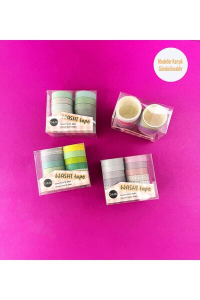 Gift Moda Kağıt Desen Bandı 10'lu Set