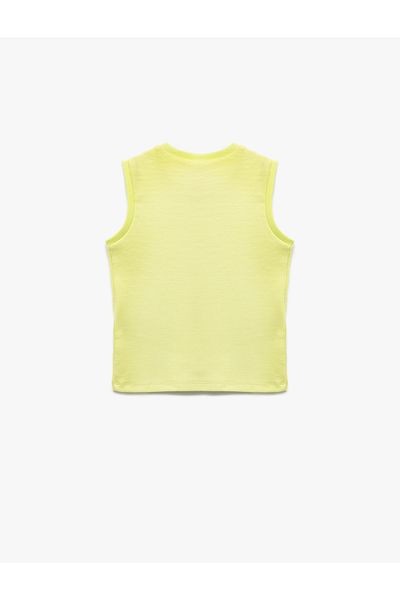 Koton Cotton Ribbed Crew Neck Sleeveless Basic Undershirt
