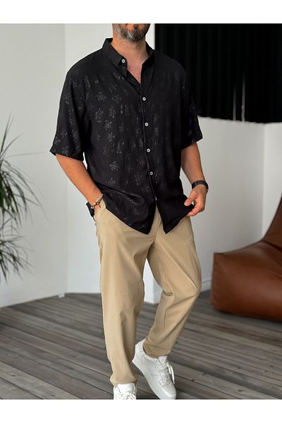 BYBASICMAN Black Turtle Printed Shirt C-1677