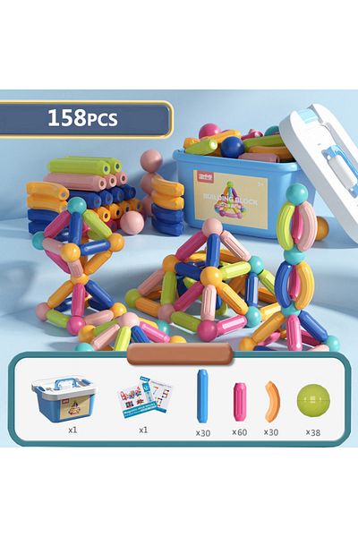 choice2 158pcs storage box Magnetic Sticks Building Blocks Toys For Kids Montessori Educational Preschool To