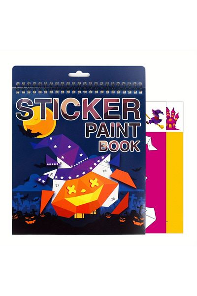 Choice Halloween 1PCS Sticker Book Crafts for Kids Ages 4-8, Sticker by Number for brain games,Gifts,Travel