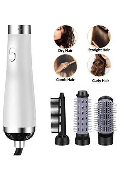 COOYA 3-in-1 Hair Dryer Brush, Styling Tools Hair Dryer, for Drying, Straightening, Curling(White)