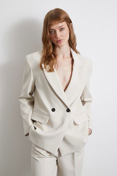 Never more Classic Polyviscon Jacket - Bone