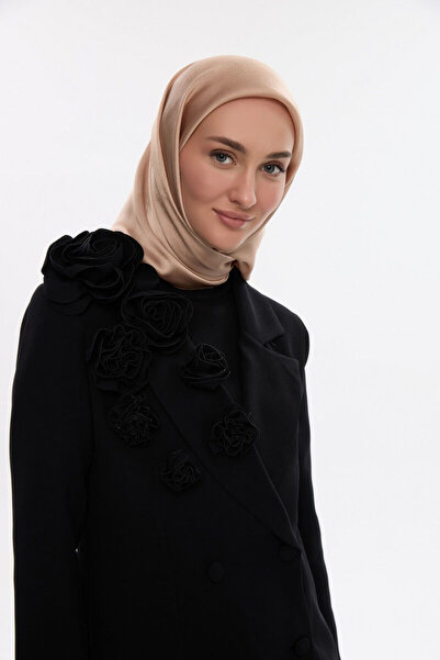 cs camellia scarf İdol Saten Janjan Eşarp  - Gold