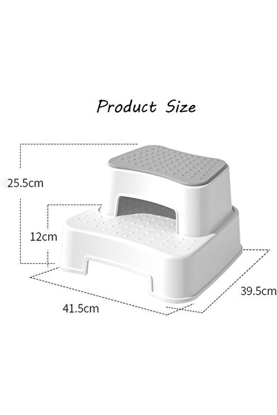 COOYA 2 Step Stool, Non-slip PP material,Weight capacity is 176lb,For Bathroom & Kitchen & Toilet