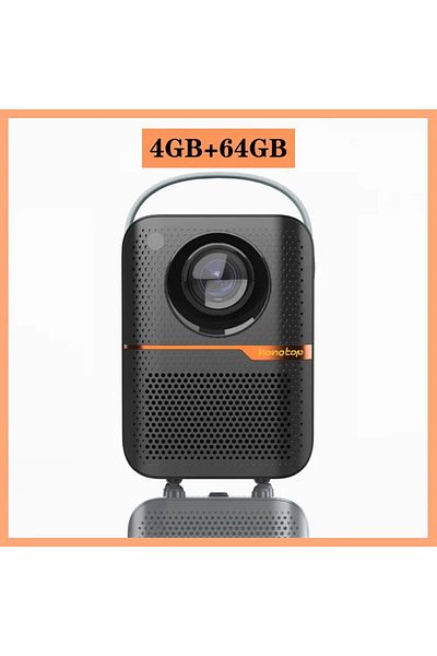 Choice European Standard 64g Black Hongtop Android Smart Mini Projector 300ansi Lumen Portable Projector 4k