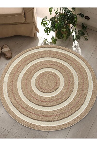 Anatolian Carpet Store Marakeş 675 Taba Siyah Sisal Salon Mutfak Koridor Kesm...