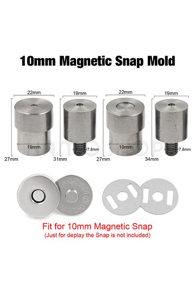 Choice 10mm MagnetSnap Mold Hand Press Machine Metal Dies Mold Eyelet Double Cap Rivets Snap Fastener Butto