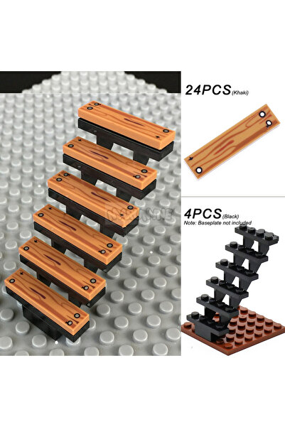 Choice1 سلم خشبي 2 مارومين 10 قطع سلم M طوب 7x4x6 سلم منزل مستقيم مفتوح 30134...