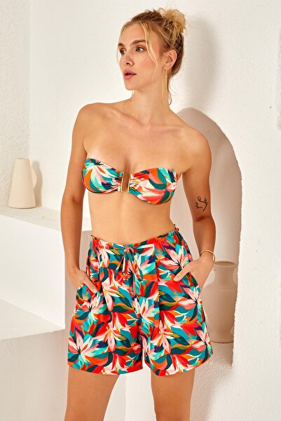 LAPIENO Σορτς με πλαϊνές τσέπες με κορδόνι στη μέση