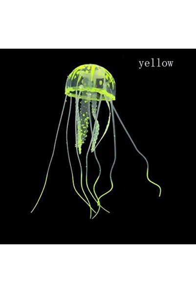 Choice1 Yellow Artificial Swim Luminous Jellyfish Aquarium Decoration Fish Ta...