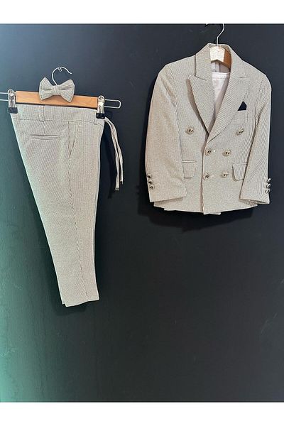 Zelhankids Boy's Striped Suit (3 Pieces)