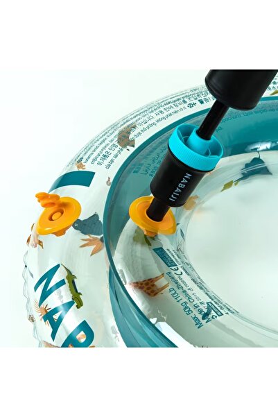 Decathlon Children's Inflatable Swimming Ring - 65 cm - Transparent/Tropical Pattern