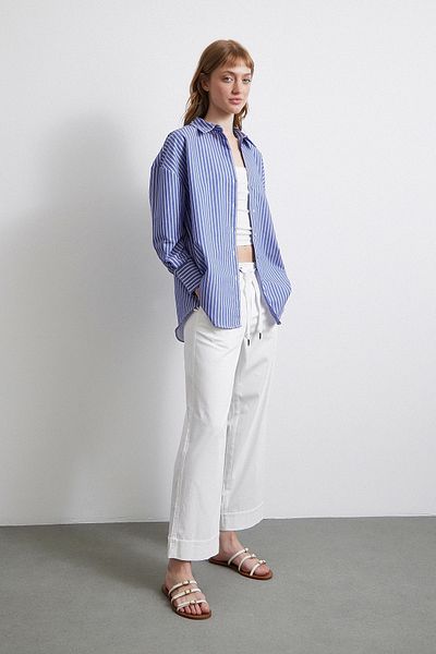 Never more Blue Stripe Shirt