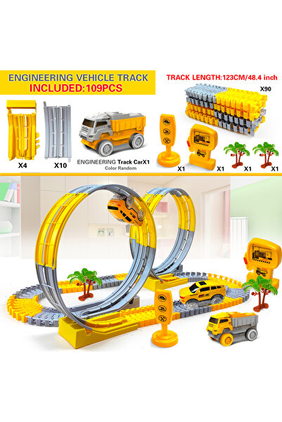 Choice 109 Track set Children Electric Magical Flexible Track Toy Car Engineering Car Kids Educational Toys