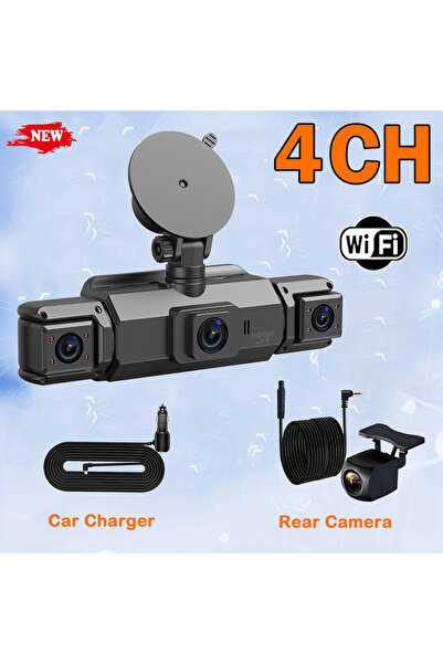 Choice14 كاميرا سيارة DVR رباعية القنوات مع بطاقة ذاكرة SD سعة 64 جيجابايت، م...