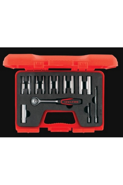 İzeltaş İzeltaş 1/4” Altı Köşe Derin Lokma Anahtar Set 14 parça (1107006014)