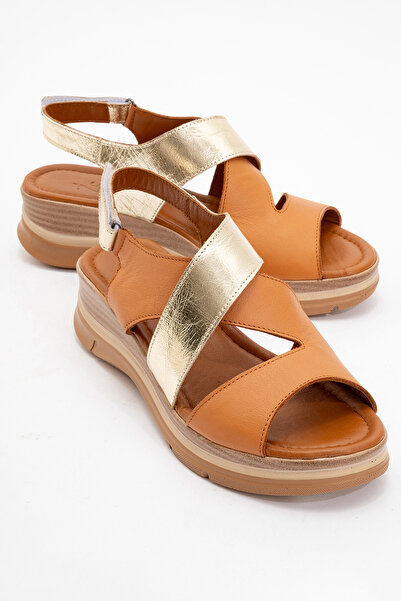 Zeynep Sıradağlı Силвиана Сандали от естествена кожа Taba-Dore