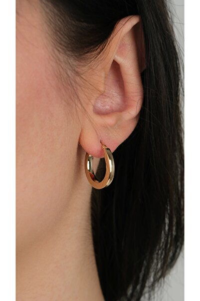 Arpaş 14 Ayar Altın Sade Halka Küpe