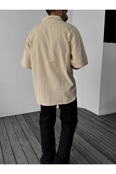 BYBASICMAN Beige Short Sleeve Shirt C-1576