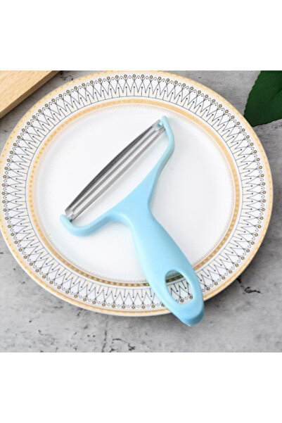 Choice1 مقشرة زرقاء للخضراوات والفواكه ومبشرة الملفوف والسلطة والبطاطس وإكسسوارات المطبخ