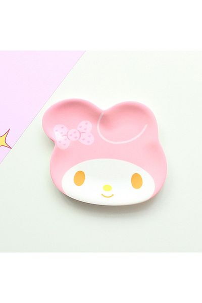 Miniso My Melody My Melody Sanrio Dinner Plate Hello Kitty Anime Baby Children Kawaii Saucer Tableware Cute