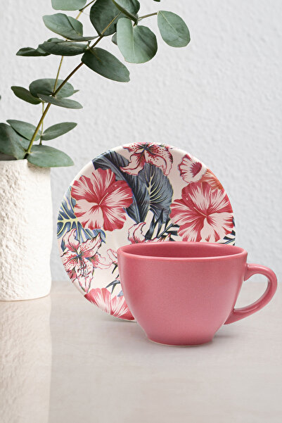 Trendmiya Mum & Canlı Sukulent Çiçek & Siyah French Press & Fincan Hediye Seti