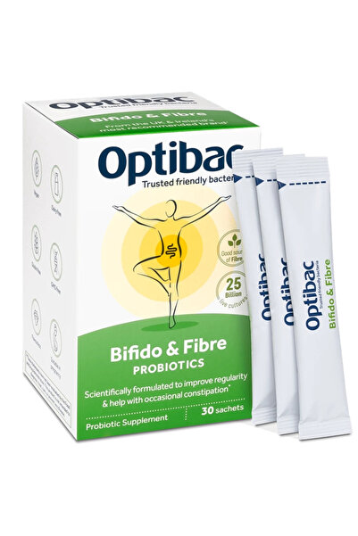 Optibac Probiotics أكياس بيفيدو والألياف 30 كيسًا