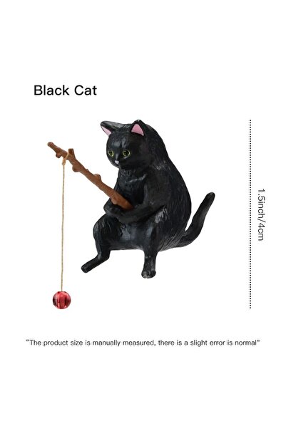 Choice1 حوض سمك أسود، قطة صيد معلقة، منظر طبيعي إبداعي، زينة مكتبية صغيرة ممت...