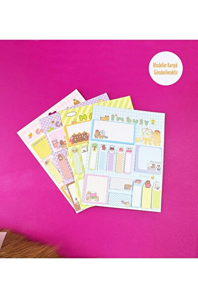 Gift Moda Sevimli Ayı Tasarımlı Post-it Seti
