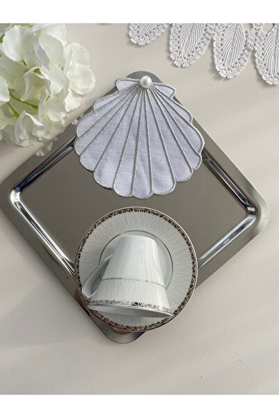 safehomecollection Deniz kabuğu kahve peçetesi beyaz (2adet)