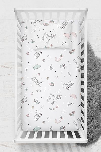 Wheeppo 100% Cotton Ranforce Flat Sheet Set - Gazelle - 100X150+35X45