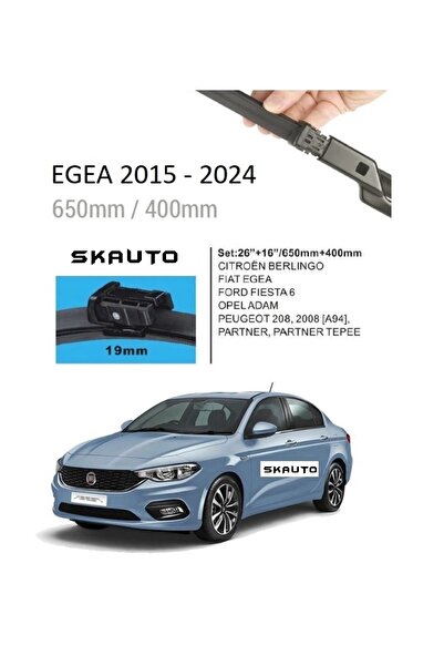 SKAUTO Fiat Egea Ön Cam Muz Silecek Takımı (2015-2024)