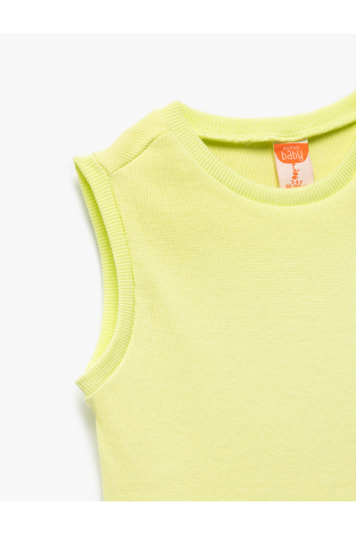 Koton Cotton Ribbed Crew Neck Sleeveless Basic Undershirt