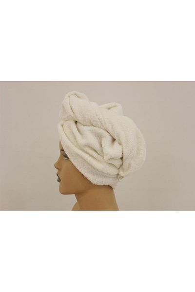 Ender Home Καπέλο στεγνώματος μαλλιών Cottonverse με κουμπιά 100% βαμβάκι