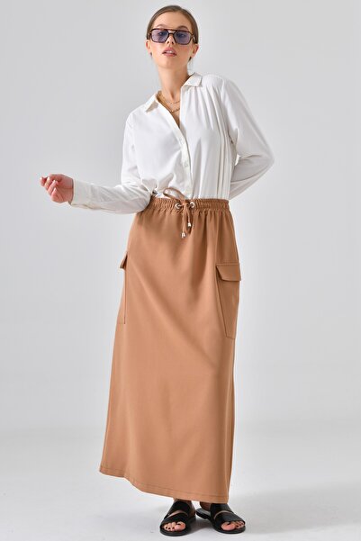 Saade Φούστα Kamel με ελαστική μέση και λεπτομέρεια τσέπης