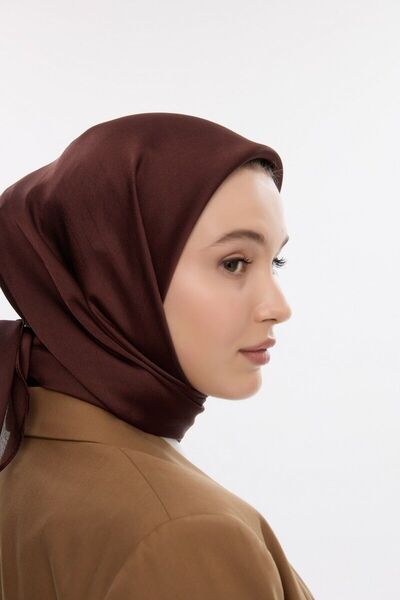 cs camellia scarf Κασκόλ Idol Saten Janjan - Καφέ