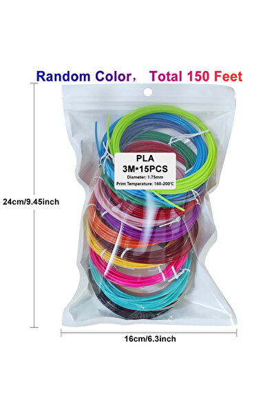 choice2 3m 15 colors 32 Colors 3D Pen Filament 1.75mm PLA, Each Color 10Feet(3m), Total 320 Feet (96m) 3D Pe