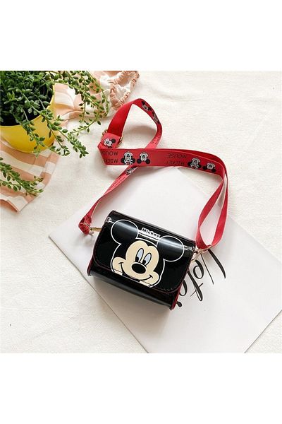 Choice black mickey Disney Mickey Children's Bag Minnie New Shoulder Bag Cute Cartoon Crossbody Bag Trendy