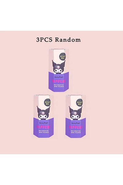 Miniso C-3pcs Sonny Angel Kuromi Series Accessories Dolls Fashion Games Accessories Mini Anime Characters C