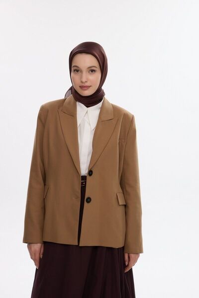 cs camellia scarf Κασκόλ Idol Saten Janjan - Καφέ