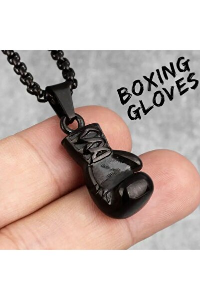 Yıldız Accessory Boks Eldiveni Çelik Kolye Altın Gümüş Siyah Renklerde Sporcu...