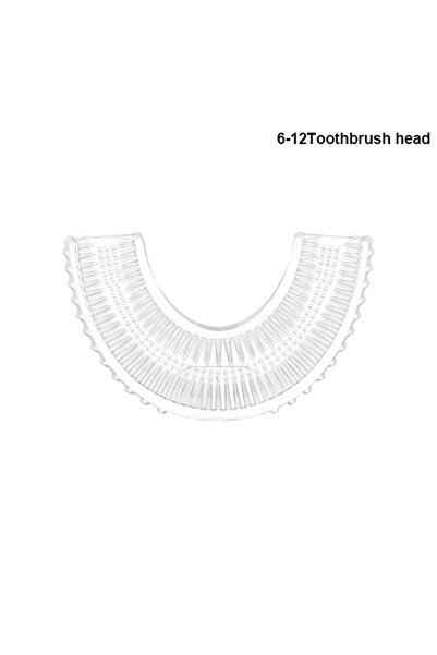 Choice1 فرشاة أسنان كهربائية للأطفال من عمر 6 إلى 12 عامًا على شكل حرف U تدور 360 درجة، فرشاة أسنان ذكية من السيليكون للأطفال برسوم كرتونية