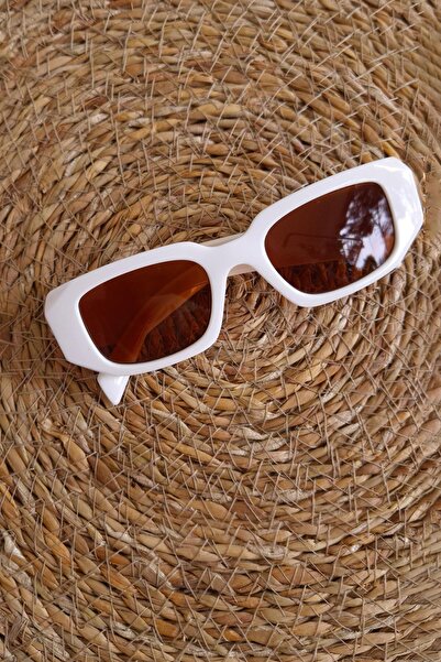 The Red Kids UV400 Koruma Camlı Oval Beyaz Çocuk Güneş Gözlük