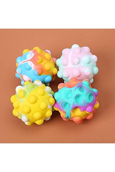 AWH مجموعة من 4 كرات ضغط ثلاثية الأبعاد، ألعاب فيدجيت حسية، مجموعة ألعاب فقاع...