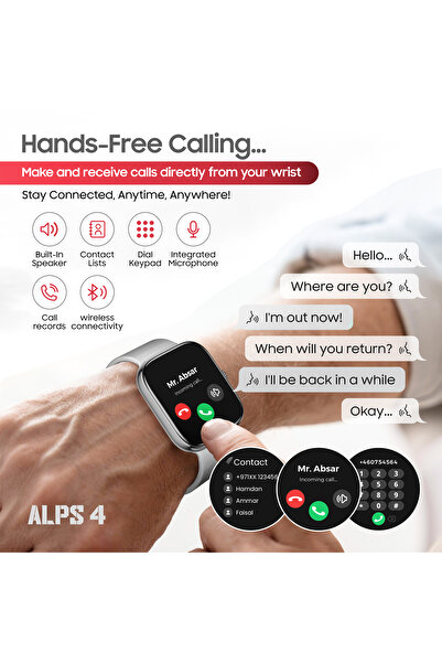 Swiss Military ALPS4 Smartwatch 1.75” AMOLED,BT Calling,Fitness Tracker, IP67, 7-Day Battery,iOS/Android Compatible