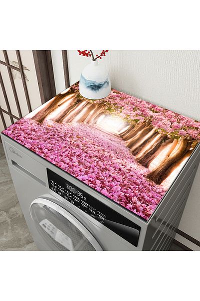Else Dekor Drying Refrigerator - Washing Machine Cover, Liquid Proof, Non-Slip, Washable