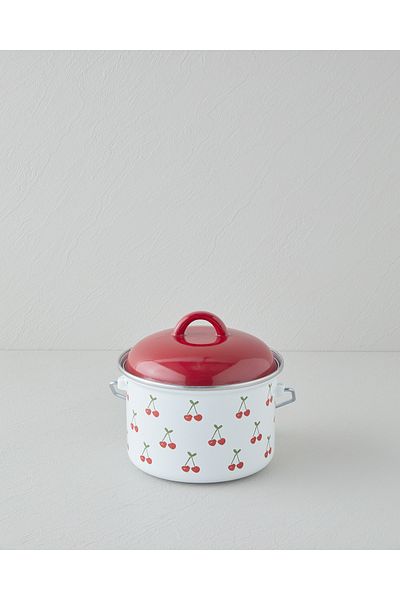 English Home Cherry Dream 16 cm Red Enamel Copper