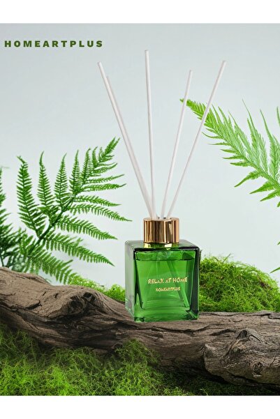 homeartplus yasemin Kokulu 100 ml kare yeşil renk Oda Kokusu beyaz çubuklu