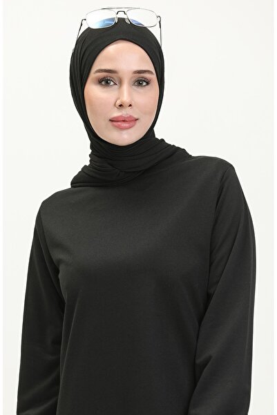 sefamerve Black Two Thread Tunic and Pants Two Piece Set 0001-01